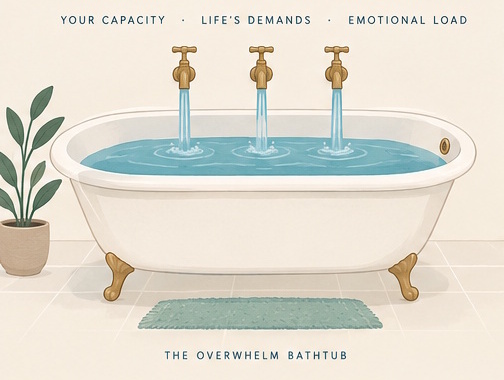 emotional overwhelm - the overwhelm bathtub